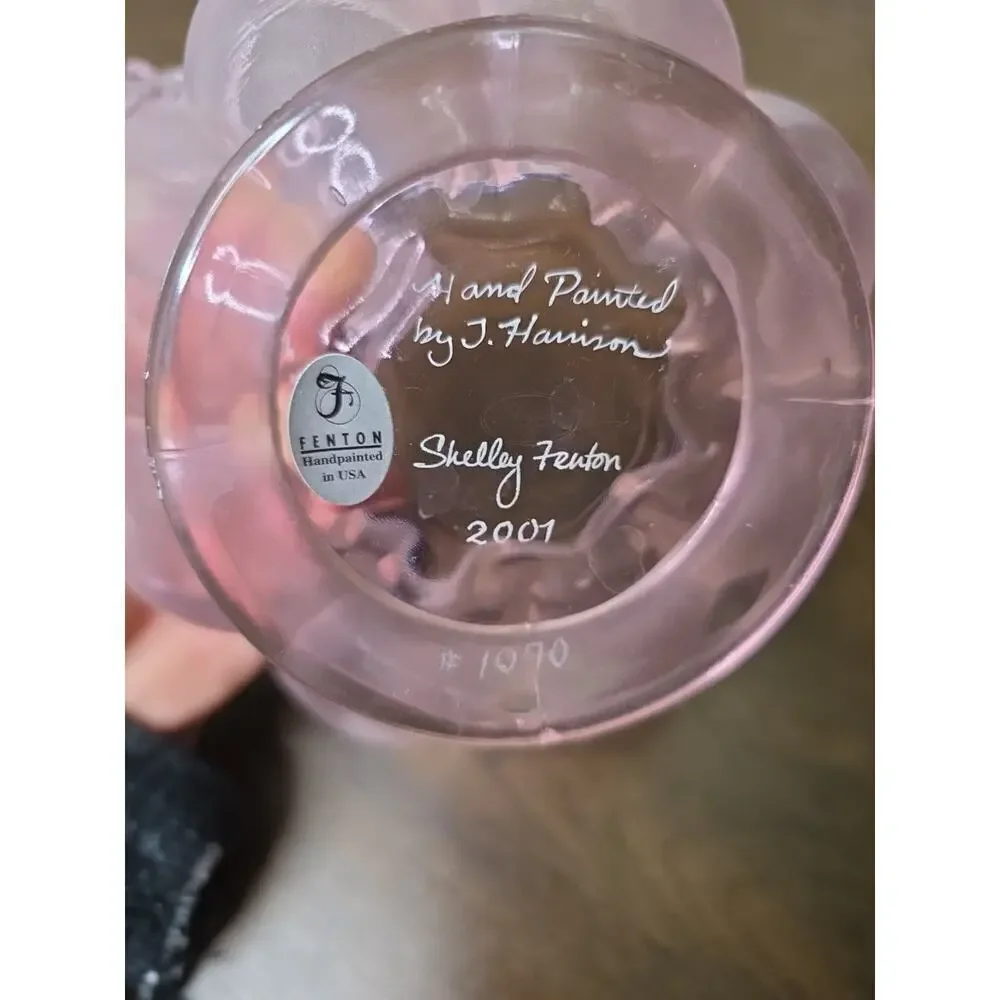 Shelley Fenton Signed Covered Candy Dish Pink Chiffon Spring Splendor Limited Ed
